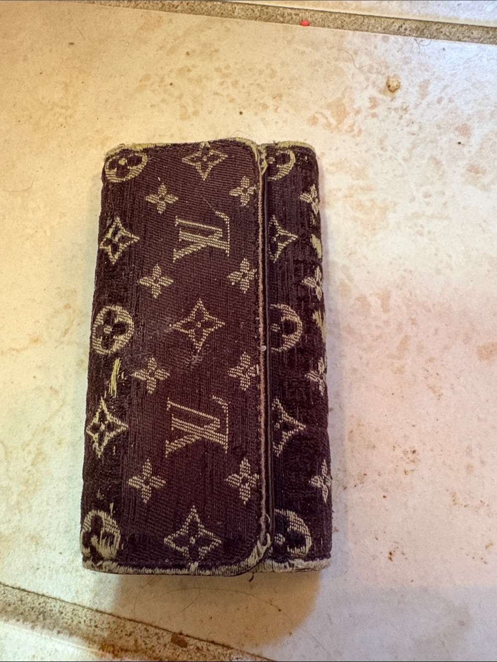 Brown Monogram Travel Wallet - Luxury Pattern